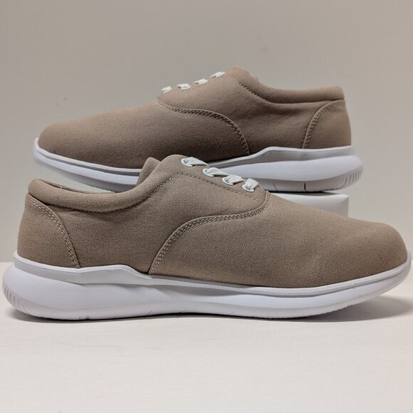 Propét Flicker Orthotic Sneaker in Tan & White - Picture 7 of 16